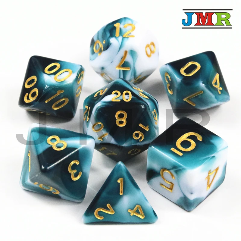 Высокое качество набор D4 D6 D8 D10 D12 D20 игра в кости для игры Dados De Rpg