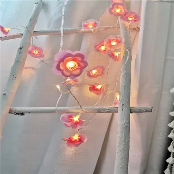 

New style flower rattan flower LED light string home decorative light color lamp string light