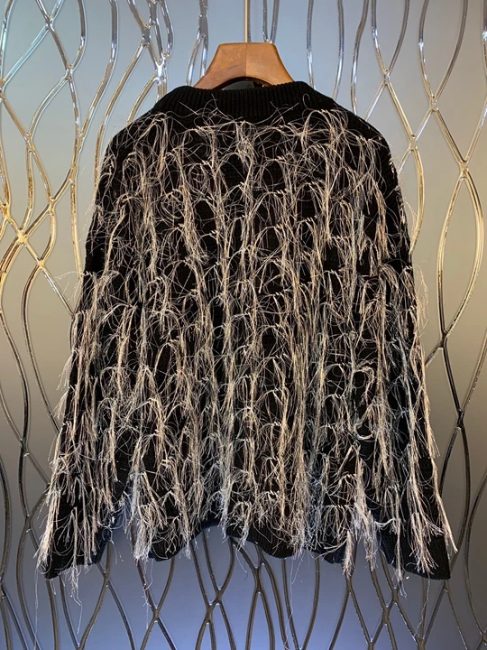 Early Autumn New Woman V-Needle, Musk and Wool Stitching Button Card, Top, Knitted Shirt and Overcoat