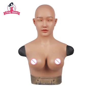 

Realistic Cosplay Live Broadcast Party Halloween Wonderful Pretty Woman Silicone Female Mask for Crossdresser Dress up