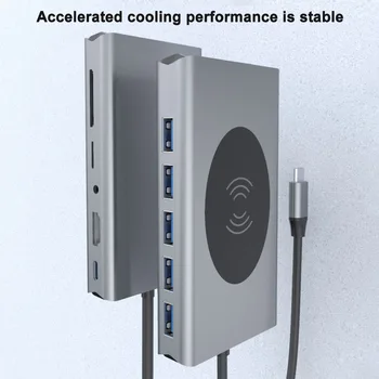 

Data Transmission 5Gbps USB Hub Type C To HDMI VGA Adapter Splitter Portable PD Quick Charging Expander 13 In 1 PC Laptop