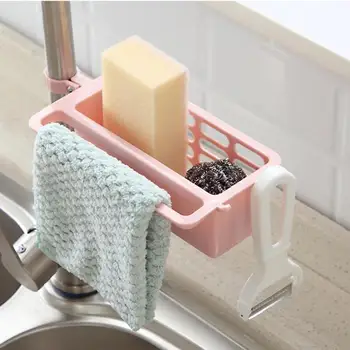 

Faucet Storage Rack Home Accessories Sink Hanging Punch Faucet Storage Bathroom Shelves Kitchen Drain Storage Rack Organizer