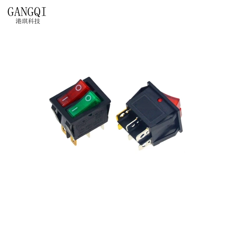 KCD8 6PIN 16A 250V 20A 125V double light switch rocker switch waterproof ON-OFF KCD6 boat power 1PCS