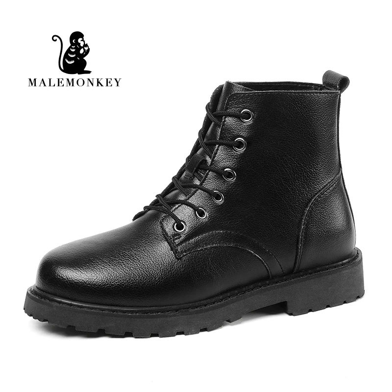 942762-Black Модные ботинки martin женский, черный бежевого цвета, на шнуровке, обувь из натуральной кожи; зимние ботинки Повседневное; Botas Mujer; женские ботильоны - Цвет: 942762-Black