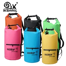 IKSNAIL 20L открытый речной треккинг Сумка двойной плечевой ремень плавательный водонепроницаемый сумки Сверхлегкий сухой Органайзер дрейфующий Каякинг