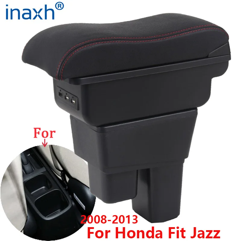 For Honda Jazz Armrest box For Honda Fit Jazz 2 Car Armrest 2008 2013 2009  2010 2011 2012 Arm Storage box car accessories|Armrests| - AliExpress