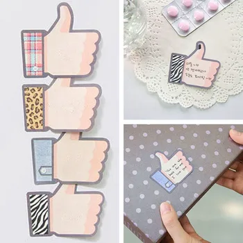 

40 Pcs Kawaii Cute Adhesive Thumb Up Sticky Notes Creatives Post Notepad Memo Pad Office School Stationery Supplies Stationery