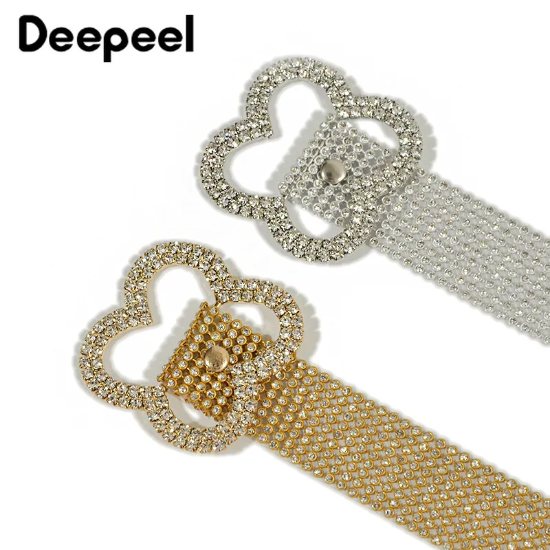 Deepeel, 2,8 см* 120 см, роскошные стразы, для женщин, ПВХ пластик, ремень, модный дизайн, повседневное украшение, ремень, джинсы, рубашки, аксессуары