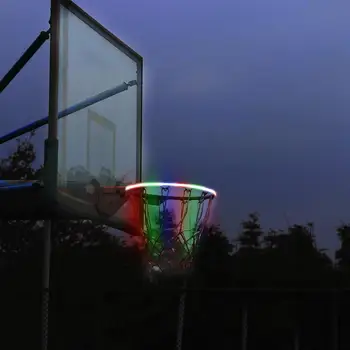 

Sports LED Basketball Hoop Rim Changing Induction Outdoor Lamp Solar Senor Playing At Night Shooting Accessories