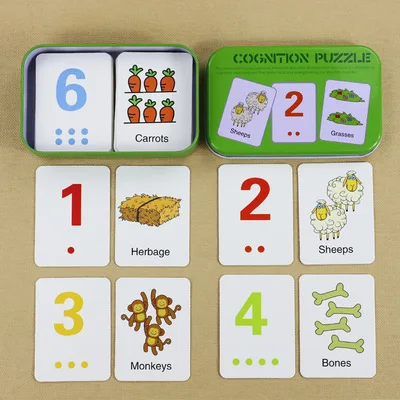 Познавательная бумажная игрушка-головоломка, железная коробка, карты, Детские буквы в форме познавательного образования, мозаика, обучающие игрушки для детей, подарки на день рождения - Цвет: 30
