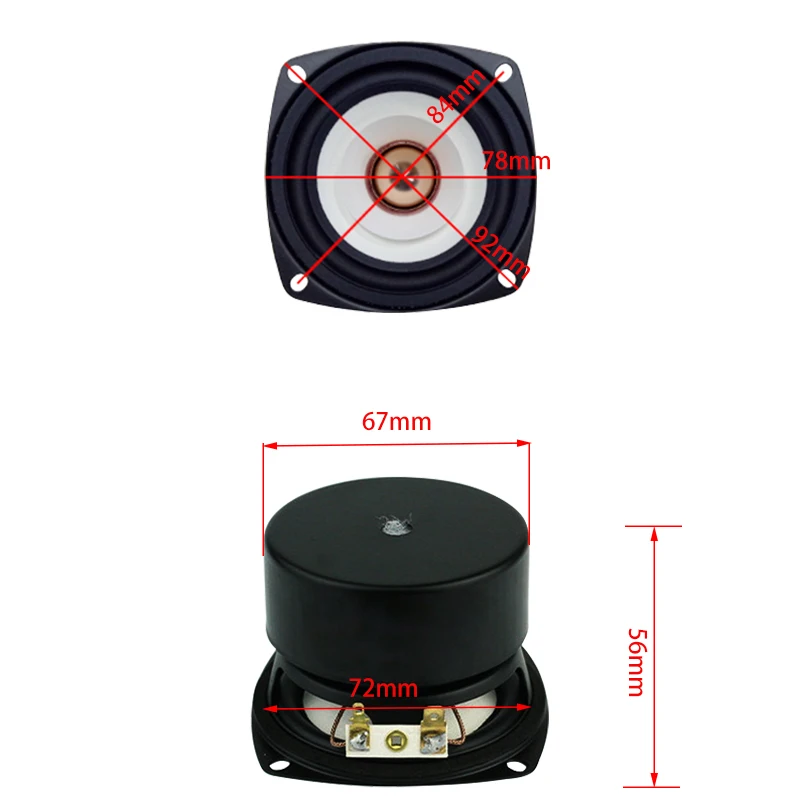 Alto-falantes de Gama Áudio do Carro Cinema em Casa Polegada Completa 8ohm Alta Fidelidade Altavoz Portatil Alto-falante 87db Baixo Faça Você Mesmo 1pc 3 15w 4ohm - Image 6