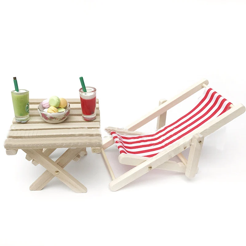 Foldable Wooded Beach Chair Dollhouse 6