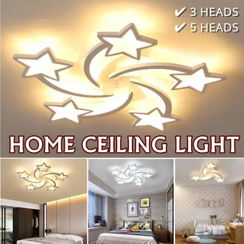 

3/5 Heads Acrylic LED Ceiling Light 85V-265V Stars Ceiling Lamp Hallway Kids Bedroom Home Decoration Dimmable Lighting Fixture