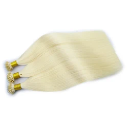 100% Human Hair Nano Ring Hair Extensions Virgin Pre-bonded Straight Nano Tip Indian Hair Blonde Color 60