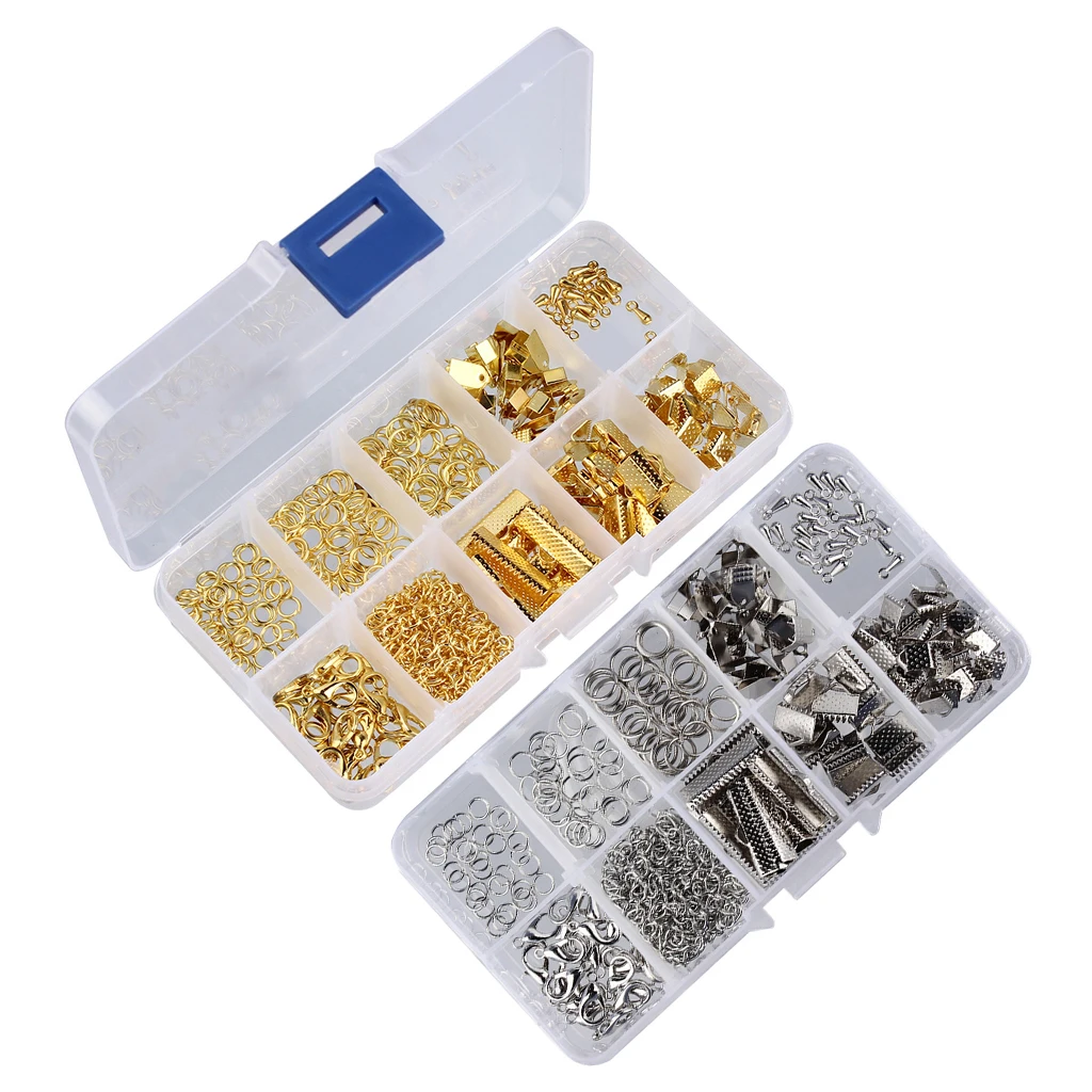 2 Box Crafts Lobster Clasp Open Jump Ring Finding Kit for Jewelry Making, Bracelet, Necklace Closure, Connecting Charms