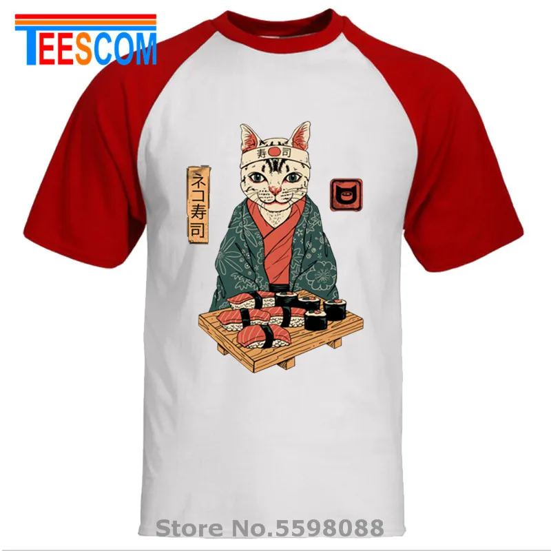 Raglan white red