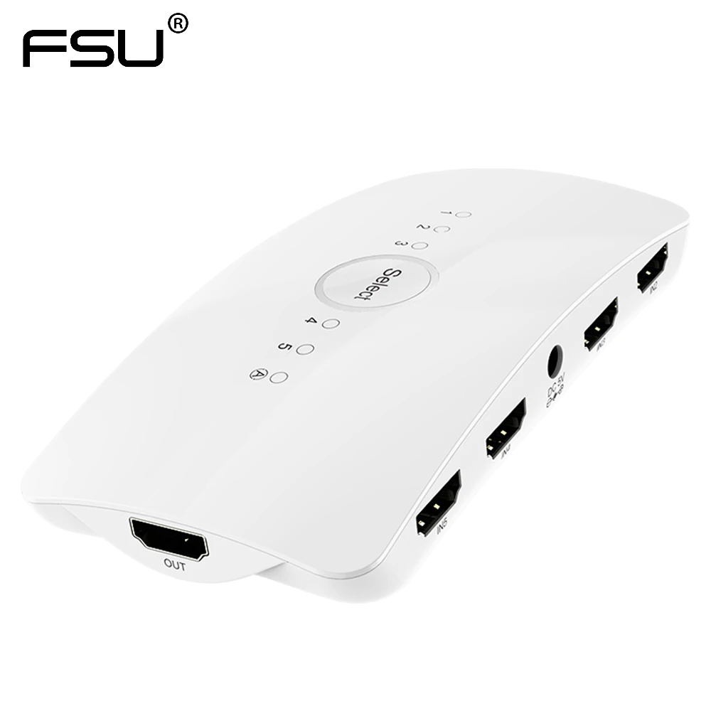 

UHD 5 IN 1 HDMI Switch 2.0 4K HDR Adapter Switcher Audio Extractor With ARC 5 X 1 for Nintend HDTV PS4 PS3 HDMI splitter 4k 60Hz