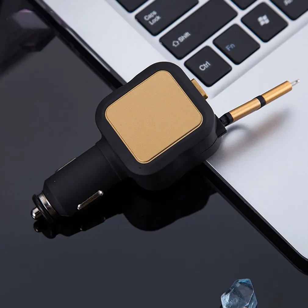 4.8A двойное Usb высокоточное автомобильное зарядное устройство многофункциональное автомобильное зарядное устройство два в одном телескопическая корзина зарядная линия