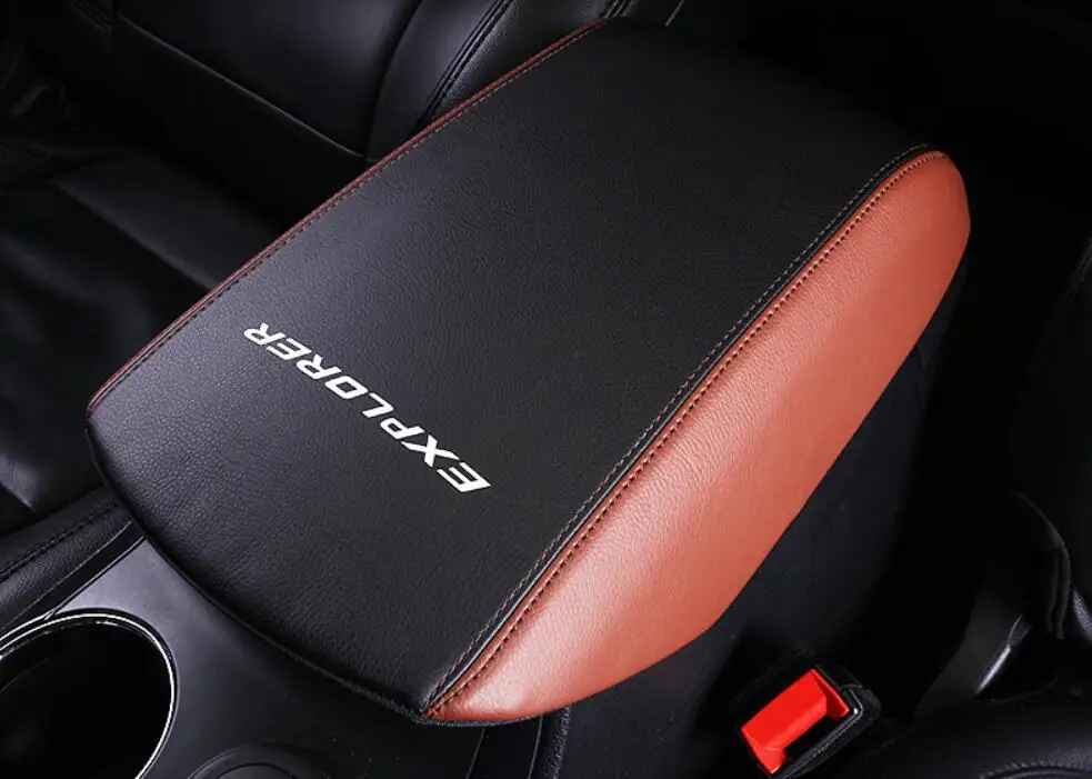 Автомобильный подлокотник кобура из искусственной кожи 3 цвета для Ford Explorer аксессуары для автомобиля-Стайлинг