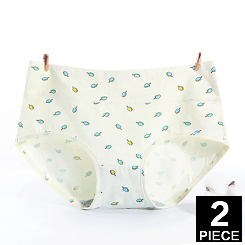 G 2pcs Модные бесшовные трусики, хлопковые трусы для молодых девушек, комфортный комплект нижнего белья, милый дизайн, женские трусы с высокой талией, 2 шт./лот, XXL# D - Color: G 2pcs