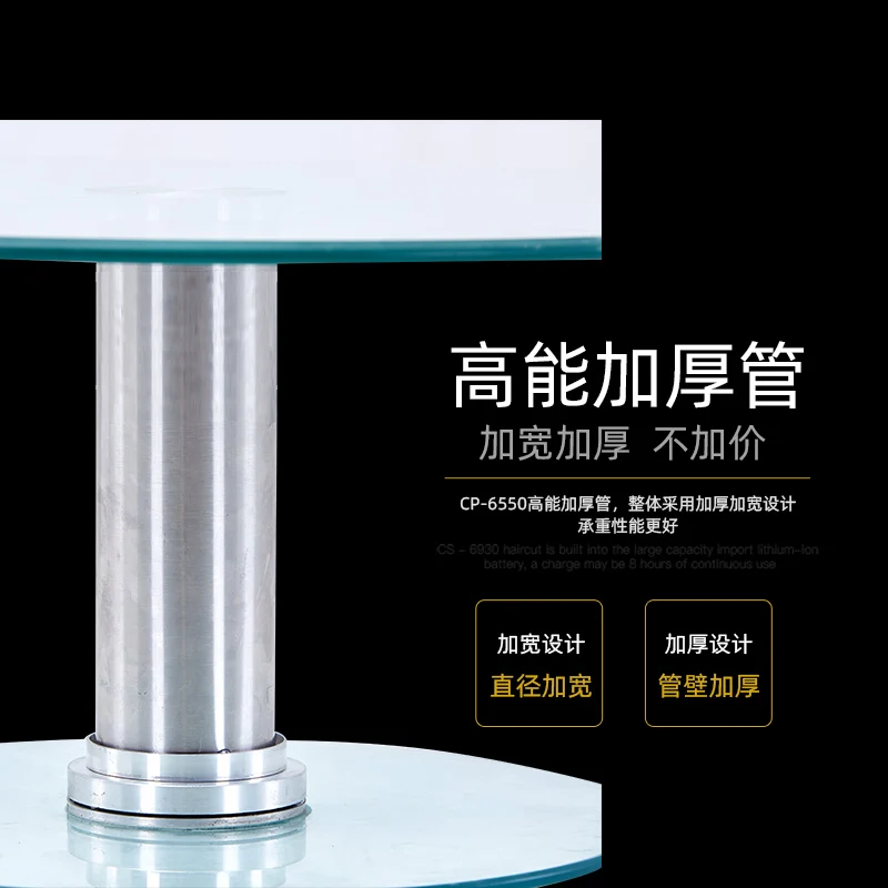 Double Layer Tempered Glass Lazy Susan Glass Dining Table Top Turntable SwivelFixed Double Plate (4)