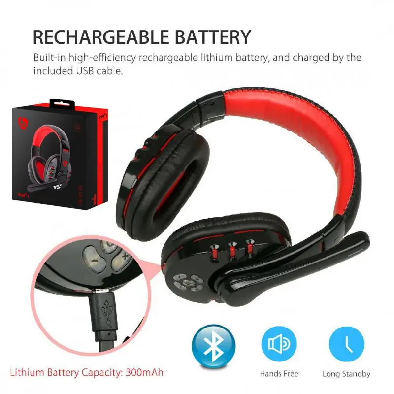 Геймерские беспроводные Игровые наушники Bluetooth большие гарнитура с объемным