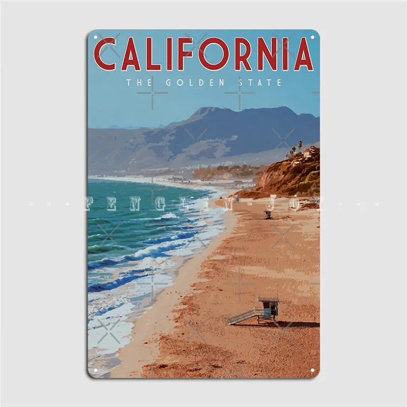 Калифорния, винтажный, дорожный, металлический плакат, настенный, клубный, для вечеринки, классический, фотографический плакат