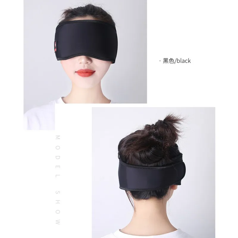 Маска для сна с Bluetooth, Беспроводные стереонаушники, Bluetooth 5,0, мягкие наушники для сна, поддержка громкой связи, маски для сна - Цвет: Черный