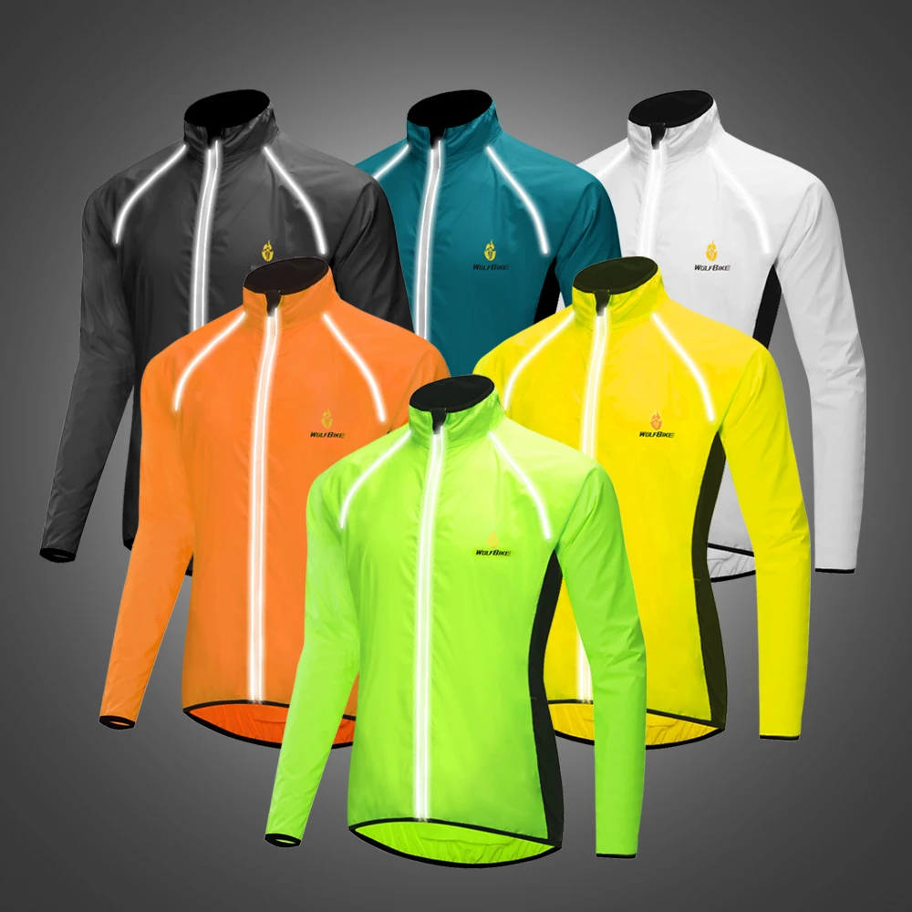 Cycling Jacket Cycling Clothes Waterproof Cycling Coat Mens Windproof Road Bike Cycle Clothing Long Sleeve Jersey Wind Rain Jackets