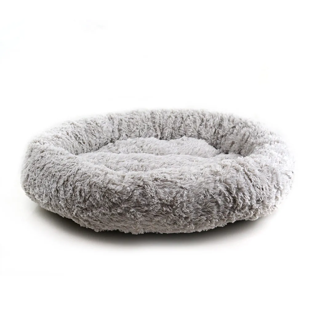 Winter Soft Warm Round Pet Cat Bed Sleeping Bag Soft Pet Bed Calming Sleeping Short Plush Bed Warm House Easy To Clean