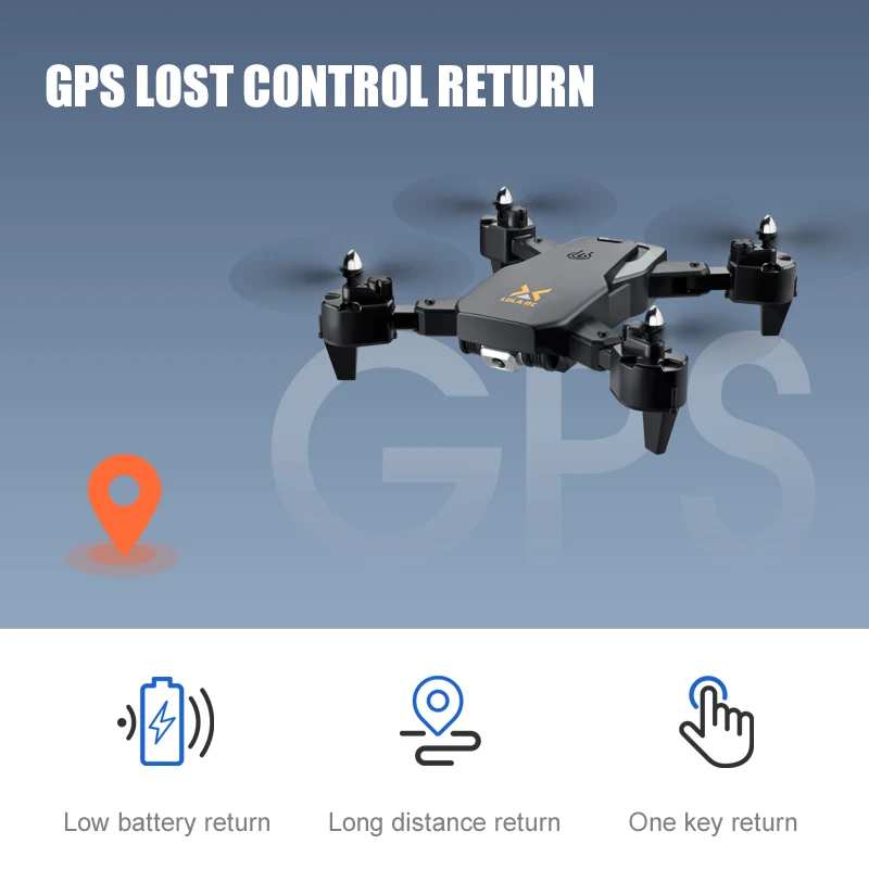 Квадрокоптер S60 pro с широкоугольной камерой 2020 P GPS Wi Fi|Радиоуправляемые вертолеты|