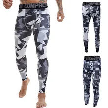 Мужские Camofluage леггинсы компрессия Бодибилдинг Печатные Брюки для спортзала обтягивающие леггинсы для мужчин Клиренс Tide мужские спортивные штаны