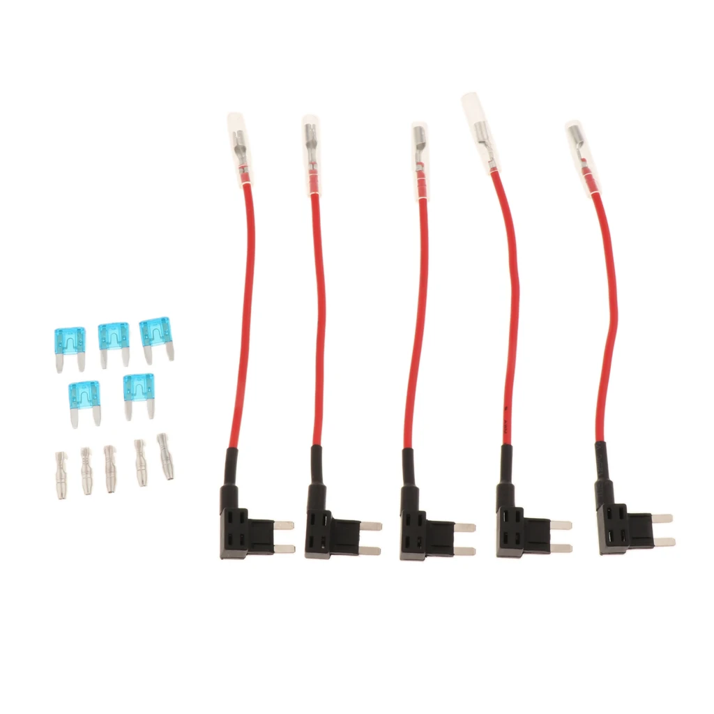 5pcs Add A Circuit Fuse Tap Piggy MINI Back  Fuse Holder ATM APM 12/24V
