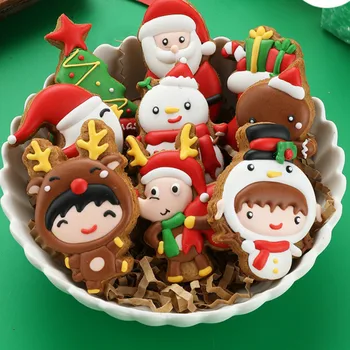 

Christmas Cookie Mold Candy Bar Handmade Icing Chocolate Mold Cute Pastry Sustainable Eco Friendly Patisserie Bakeware EB50DG