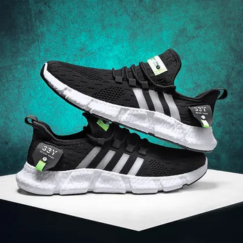 

Hot Sale Sneakers Flying Woven Shoes 2020 Summer Mesh Breathable Sports Casual Shoes Comfortable Running Men Shoes