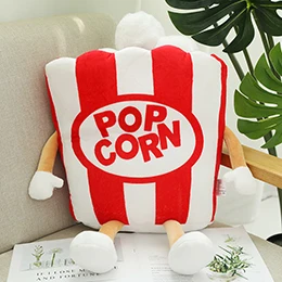 Pop Corn L Веселая еда плюшевая игрушка фигурный мультфильм тост гамбургер, пицца воздушная Кукуруза фишки голени Декор закуски подушка подушки реквизит 7 видов - Color: Pop Corn L