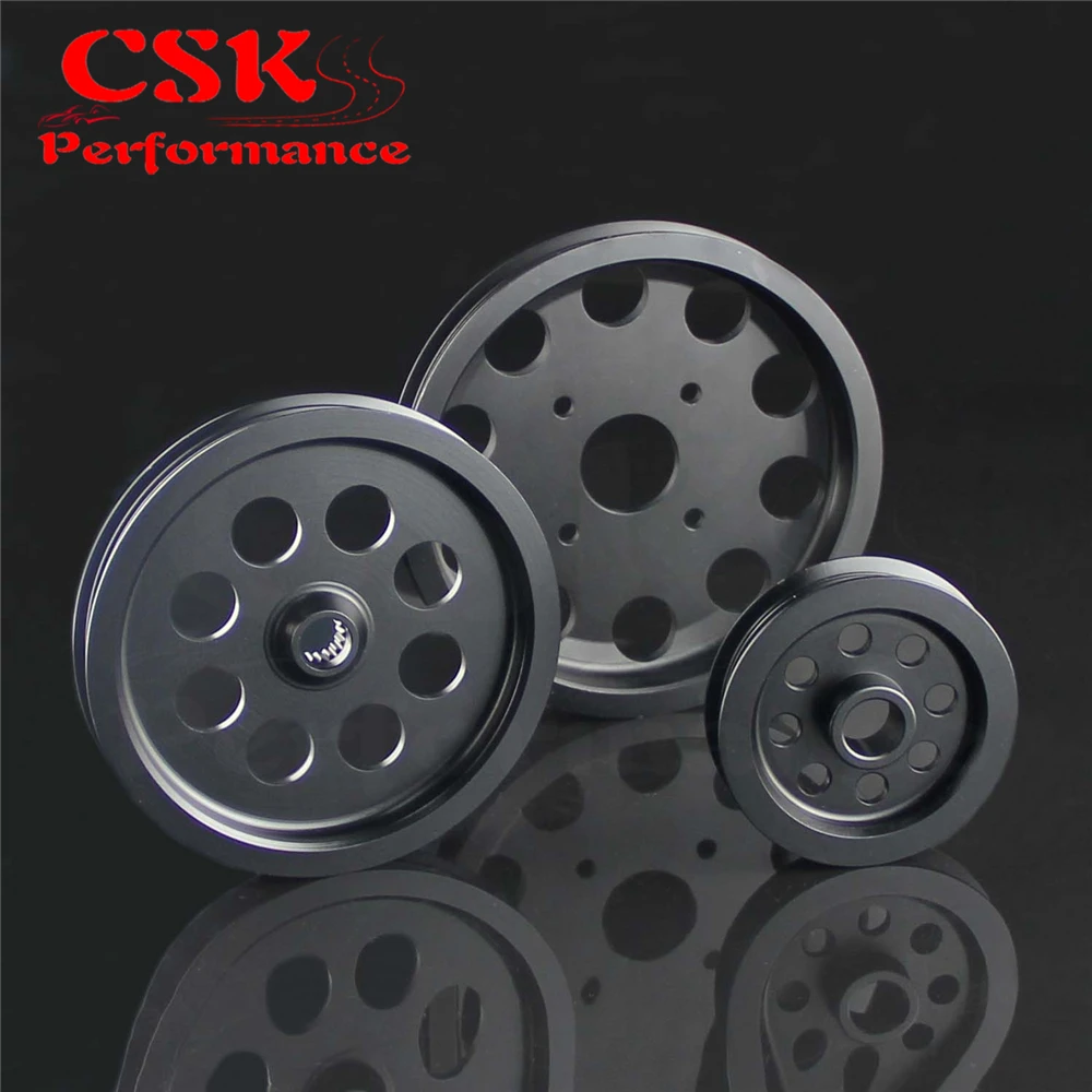 Светильник вес Кривошип шкив Подходит для Nissan skyline GTS GTR RB20 RB25 RB26 черный|crank pulley|pulley