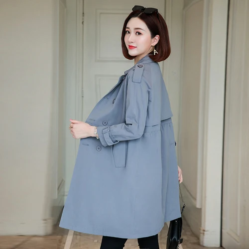 

Windswear Women Mid Long Spring Fall 2019 New Korean Version Loose Large Size Popular Trend Shoulder Badage Trenchs Female