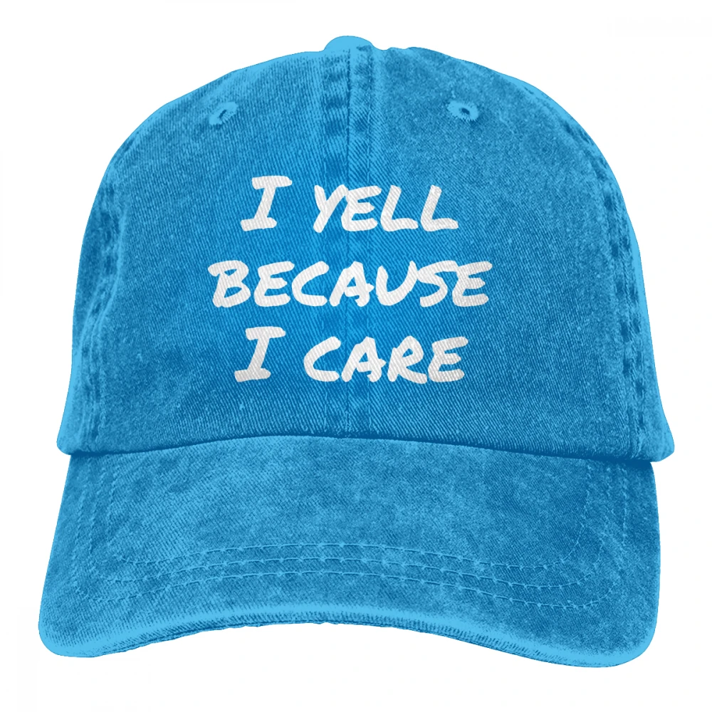 Я кричу потому что я уход Casquette черный унисекс Мужские Женские джинсовые бейсболка с ремешком кепки Регулируемый Гольф папа шляпа
