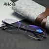 Gafas de lectura anti-rayos azules para hombre y mujer, gafas de presbicia con corte sin montura para mujer, gafas de luz azul + 1,0 1,5 2,0 2,5 ► Foto 1/6