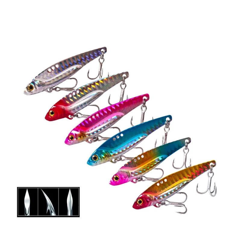

6 Colors 3D Eyes Metal Vib Blade Lure 5/7.5/13/16/20G Sinking Vibration Baits Artificial Vibe for Bass Pike Perch Fishing
