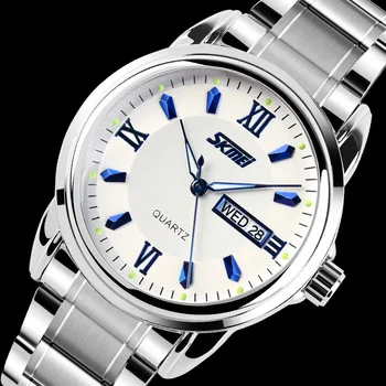 

Weekly Calendar Watch Fashionable Business Steel Waterproof Men's Watch