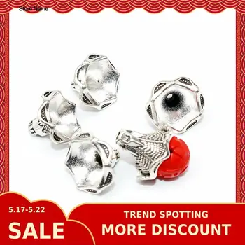 

21mm Metal Vintage Silver Color Large Size Beads Cap Needlework Charms Flower Bead Caps End Cap Jewelry Findings Components