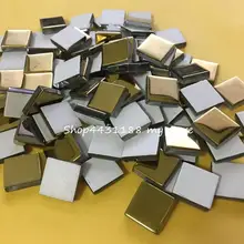 200 г 15*15*4 мм Золотое стекло с кристаллами мозаичная плитка для поделок мозаика изготовление материала около 97 шт электронная 30*15 см