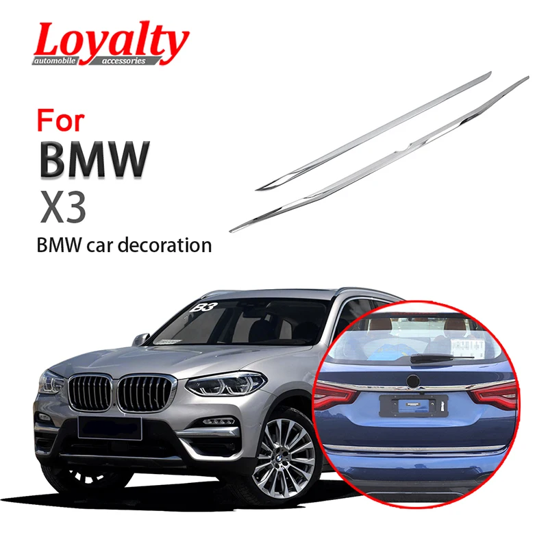 

Loyalty for BMW X3 2018 2019 Exterior Rear Trunk Tail Box Gate Decorative Cover Trim ABS Chrome Car Styling Auto Accessories