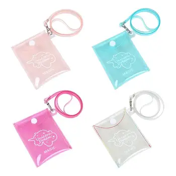 

Women Wallet Card Bag Cartoon PVC Coin Purse Small Mini Flash Short Wallet Women Transparent Card Bag