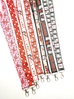 

50 Pcs mixed betty head key chains Keys Camera ID Card Lanyard W04