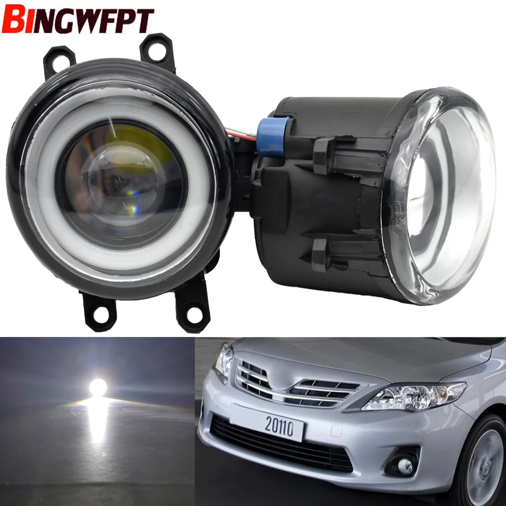 2× LED DRL Fog Light Angel Eye Daytime Running Lamp For Ford Explorer 2011-2015 2× LED DRL Fog Light Angel Eye Daytime Running Lamp For Ford Explorer 2011-2015