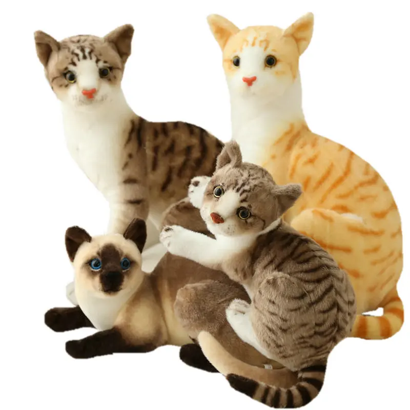 LifelikeSiameseCatPlushtoysStuffedAnimalsSimulationAmerican