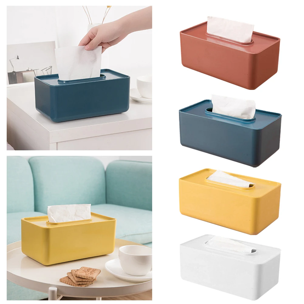 

High Quality Tissue Holder Home Wet Tissue Storage Box Desktop Toilet Paper Storage Case Napkin Dispenser Plastic Tissue Box